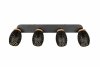 Nowoczesny plafon lampa sufitowa 4-płomienna czarna regulowane tuby klasyczna w stylu orientalnym metalowa drewniany dekor BIDAR R81574080 Rl
